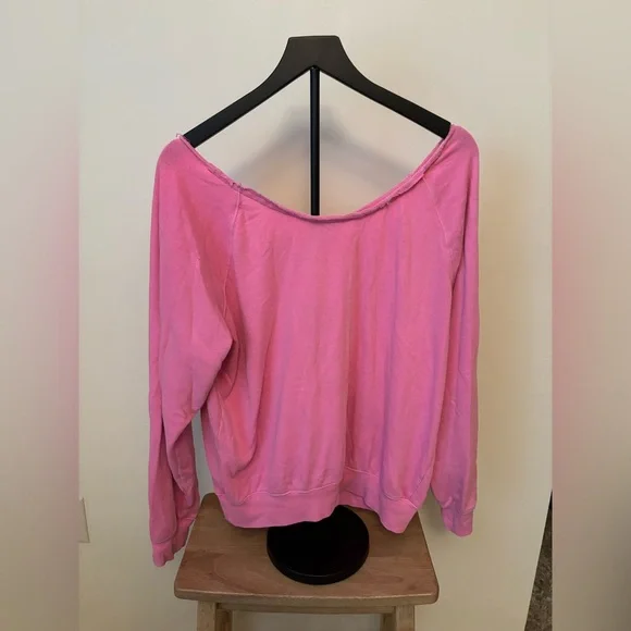 Victoria’s Secret PINK Off-the-Shoulder Slouchy Sweatshirt – Size M - Picture 3 of 3